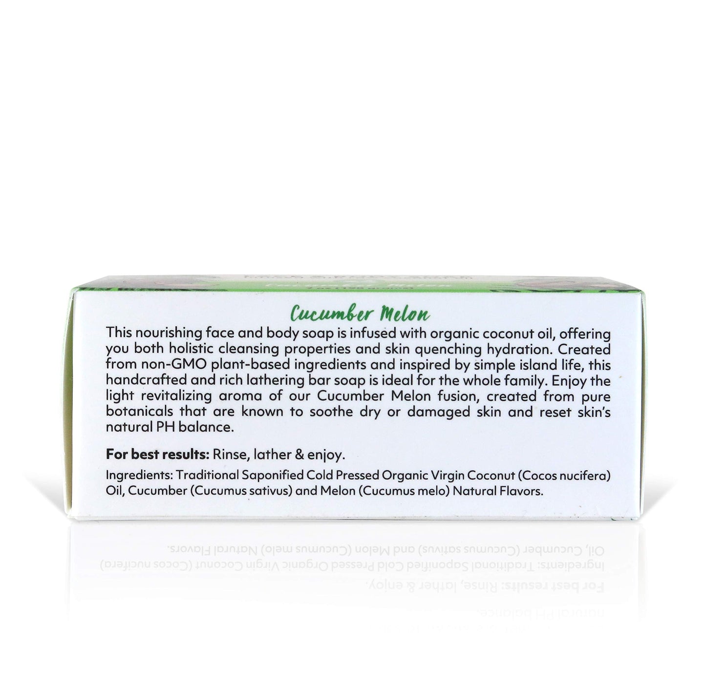 "Coco Fiji Soap Bar for Face and Body Infused With Organic Coconut Oil, Cucumber Melon, Essential Oil, Natural Soap for Moisturizing & Pore Purifying Beauty & Personal Care Organic Fiji