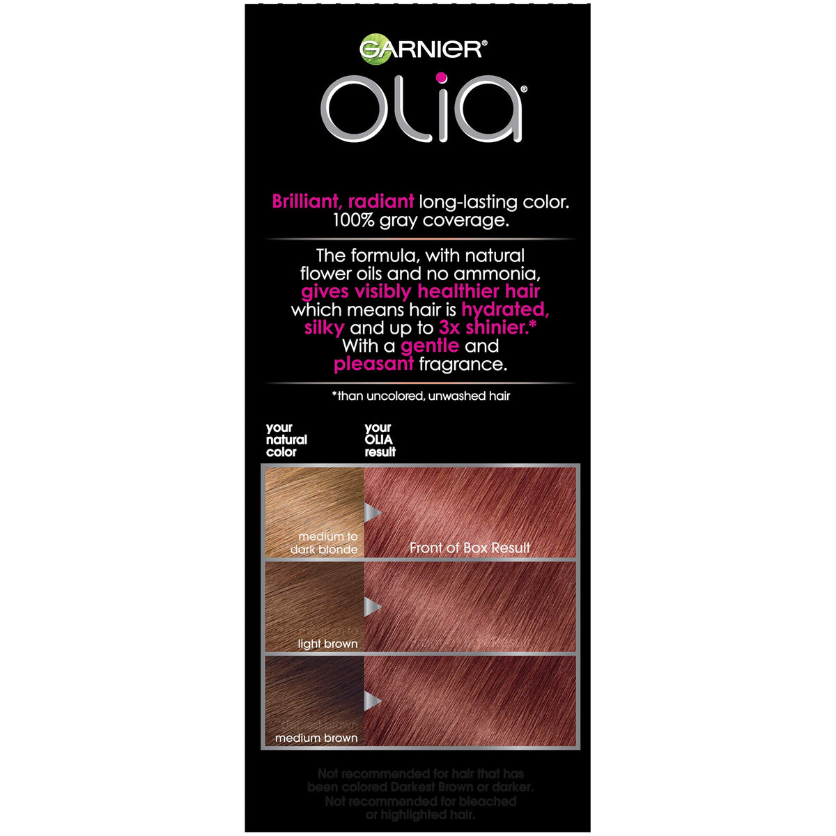 Garnier Olia Bold Ammonia Free Permanent Hair Color (Packaging May Vary), 7.20 Dark Rose Quartz, Rose Hair Dye, 1 Kit, Pack of 1