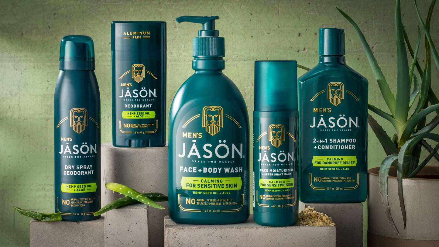 Jason Men's Calming 2-in-1 Face and Body Wash, 16 oz Beauty & Personal Care JASON