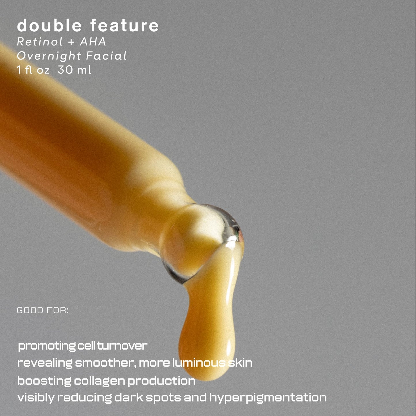Double Feature, Time-Release Retinol + AHA Overnight Facial Hydration Serum with Vitamin A complex, Lactic & Mandelic Acid, Targets Fine Lines, Pores Beauty & Personal Care epi.logic