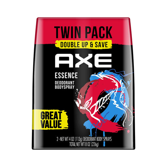 AXE Dual Action Body Spray Deodorant for Long Lasting Odor Protection Essence Black Pepper & Cedarwood Mens Deodorant Formulated Without Aluminum 4.0 Beauty & Personal Care AXE