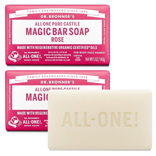 Dr. Bronner's Pure-Castile Magic Bar Soaps - Made with Regenerative Organic Certified Oils - For Face, Body, Hair- Vegan Soap Bars for Men & Women Beauty & Personal Care Dr. Bronner's