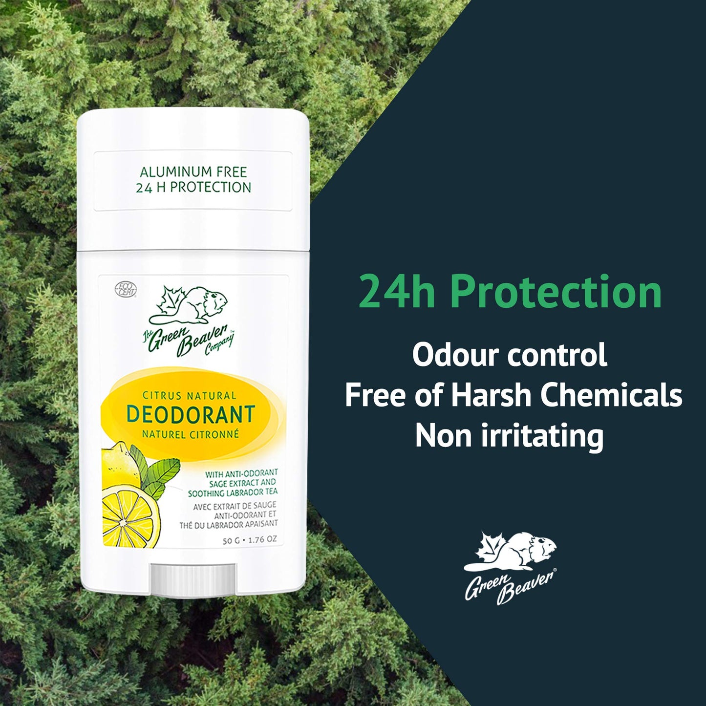 Green Beaver Citrus Deodorant Stick, 50 GR Beauty and Personal Care The Green Beaver Company