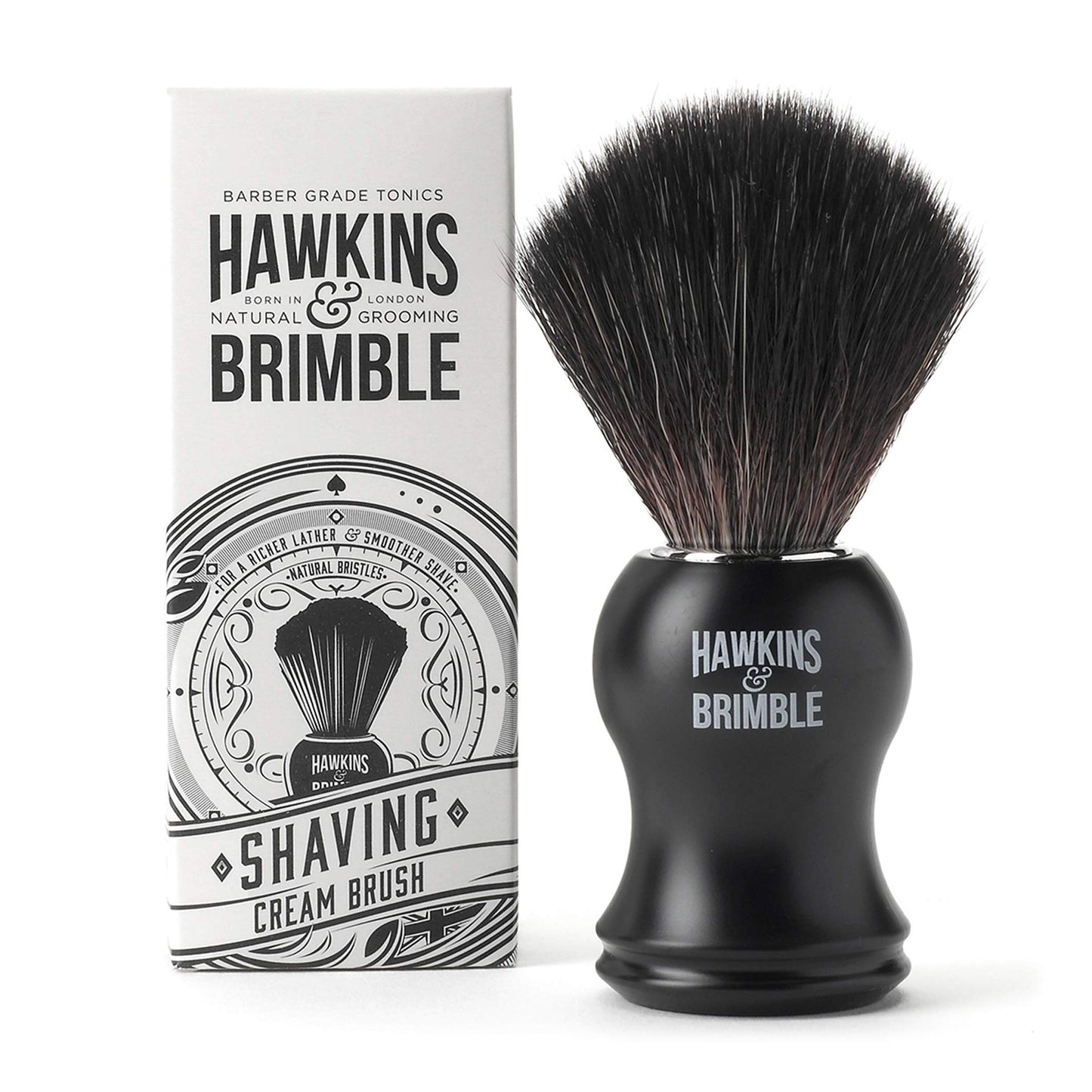 Hawkins & Brimble - Luxury Shaving Brush for Men - For a Richer Lather and Smoother Shave Brush for Mens with Synthetic Soft Bristles and Vegan Beauty and Personal Care Hawkins & Brimble