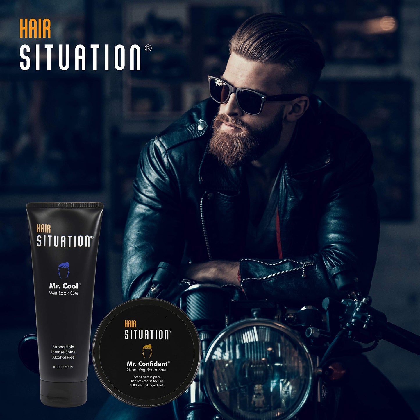 Hair Situation Mr. Cool Wet Look Gel and Mr. Confident Beard Balm Beauty & Personal Care Hair Situation
