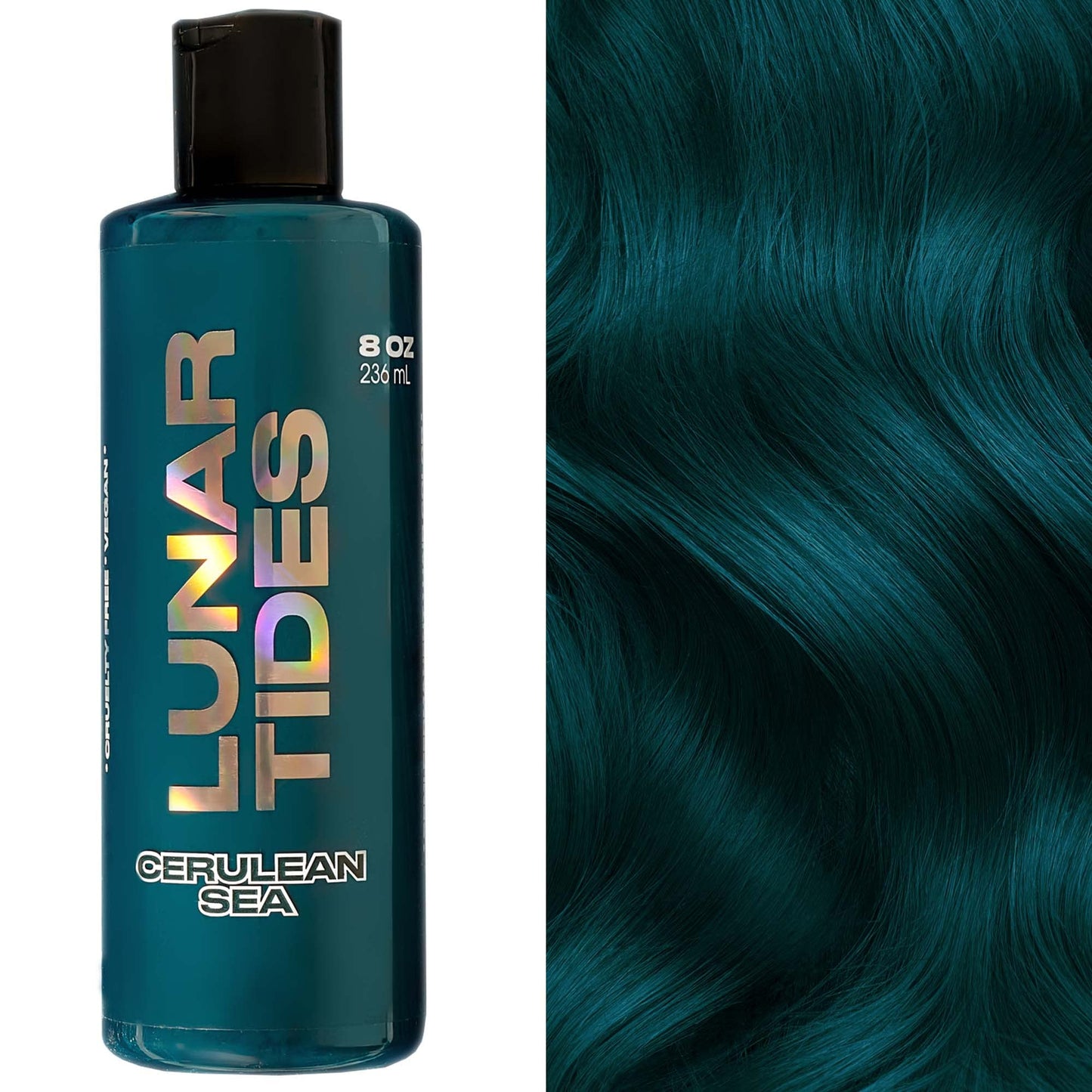 Lunar Tides Semi-Permanent Hair Color (43 colors) (Cerulean Sea, 8 fl. oz.) Beauty & Personal Care Lunar Tides