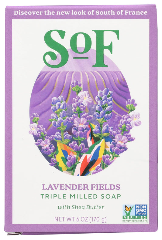 South Of France, Soap Bar Lavender Fields, 6 Ounce Beauty & Personal Care South Of France