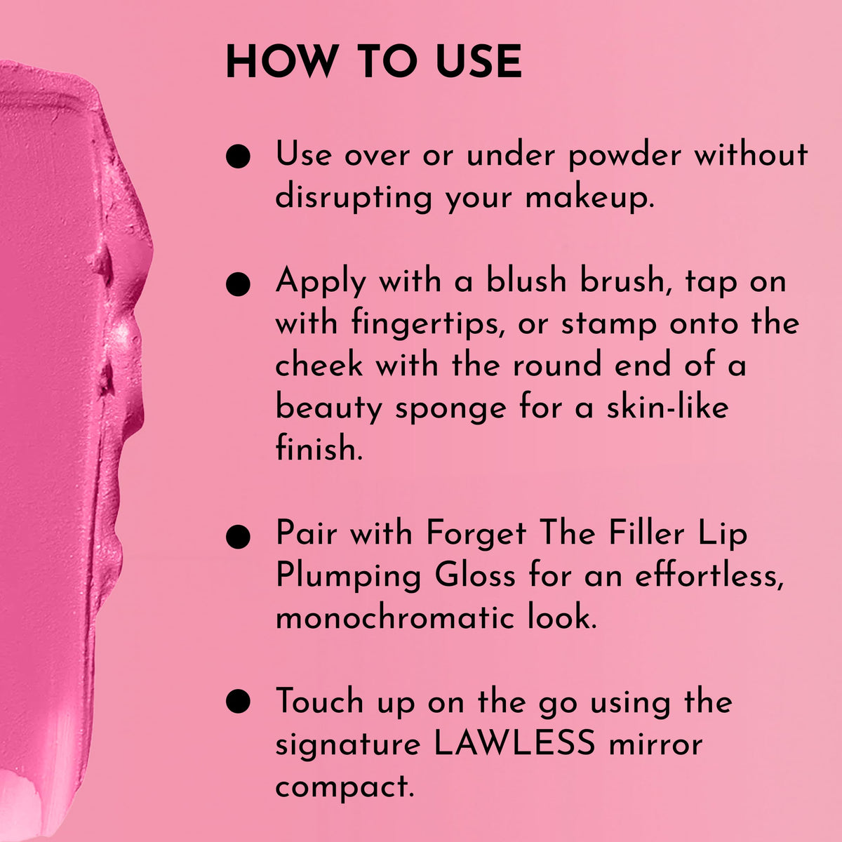 LAWLESS Pinch My Cheeks Soft-Blur Cream Blush - Valentine - Premium Blush with Natural Ingredients to Re-Energize and Protect the Skin While Imparting