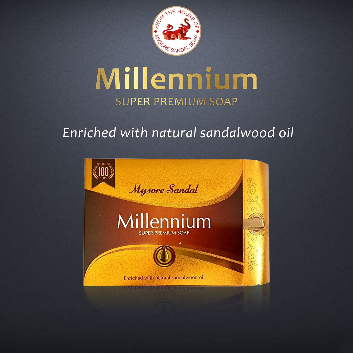 Mysore Sandal Millennium Sandalwood Soap 150g Beauty & Personal Care Mysore Sandal