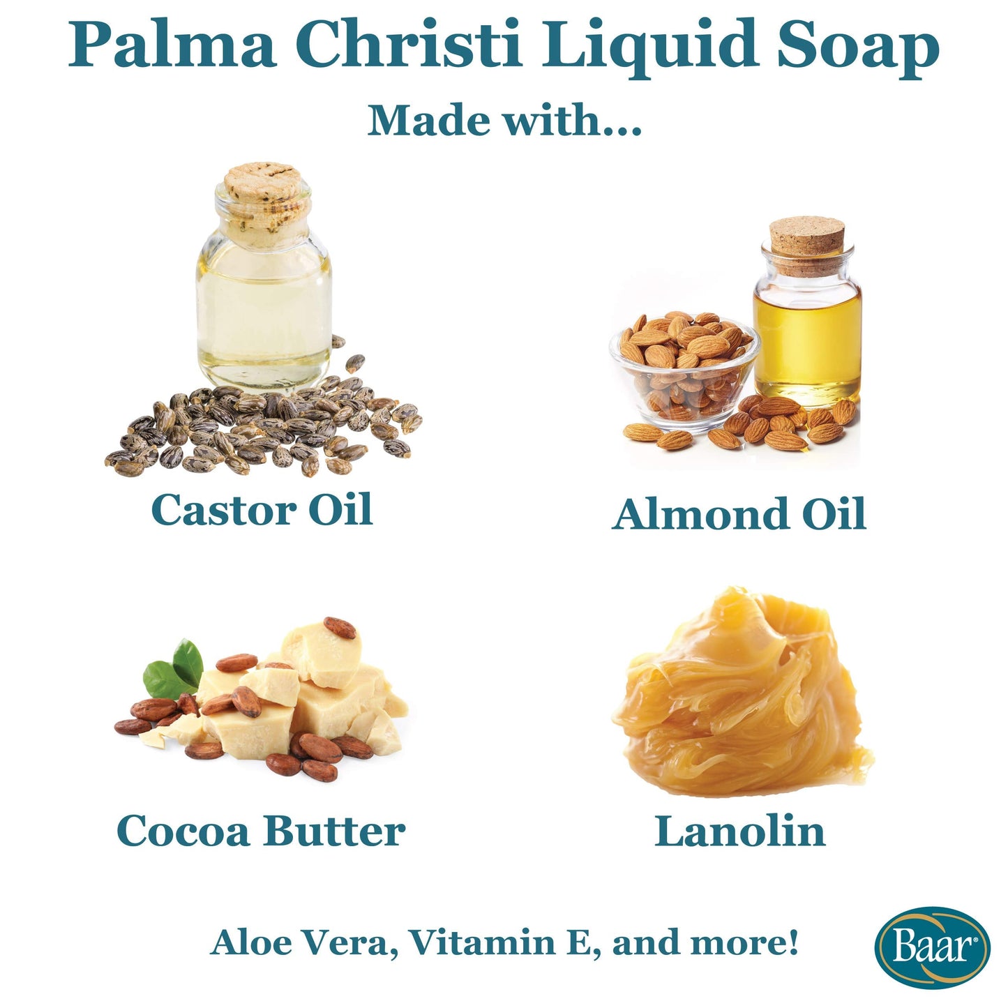 Baar Palma Christi Liquid Soap, 18 oz. Beauty & Personal Care Baar