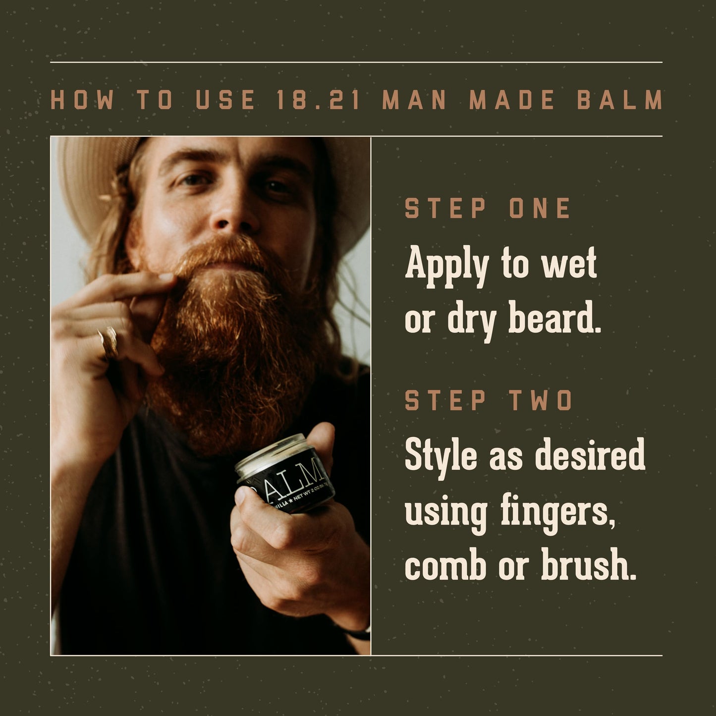 18.21 Man Made Beard Balm for Men, Spiced Vanilla, 2 fl. oz - Premium Grooming Cream with Low Shine for Conditioning and Shaping Beards, Mustaches Beauty & Personal Care 18.21 Man Made