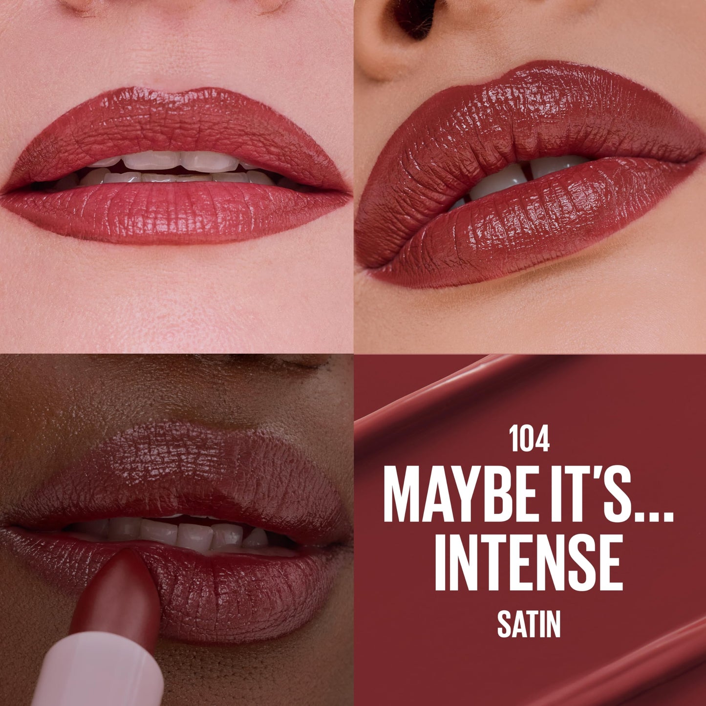 MAYBELLINE Serum Lipstick, Hydrating Lip Makeup with 8HRs of Lip Plumping Moisture with Hyaluronic Acid + Oil Blend, Maybe It's…Intense (Deep Beauty & Personal Care MAYBELLINE