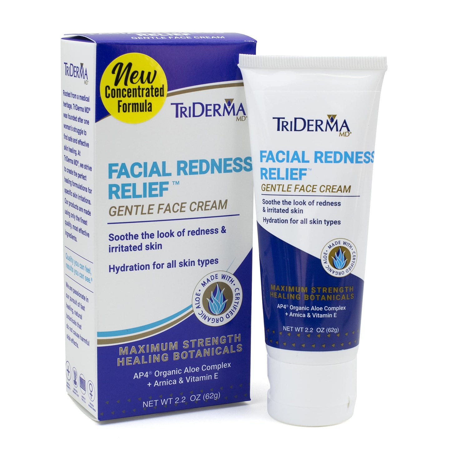 TriDerma Facial Redness Relief Gentle Face Cream, Soothing & Relieving Daily Moisturizer for Redness, Repair Uneven Skin Tone, Irritated or Sensitive Beauty & Personal Care TriDerma