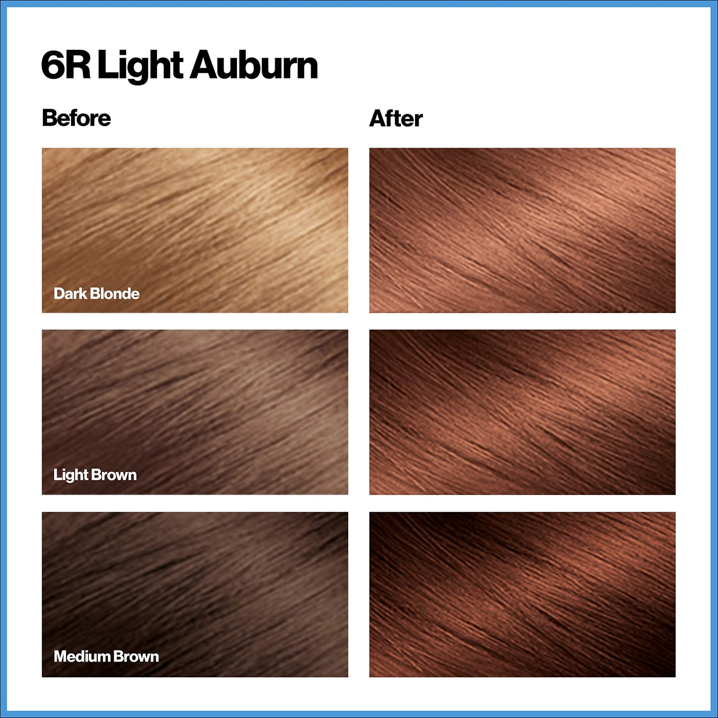 Revlon Permanent Hair Color, Permanent Hair Dye, Total Color with 100% Gray Coverage, Clean & Vegan, 6R Light Auburn, 3.5 oz Beauty & Personal Care REVLON