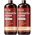 DEL SUR Hair Strengthening Shampoo and Conditioner Set | 16 fl oz Each | with Camellia Japonica, Niacinamide, Provitamin B5 & Biotin | Repair Beauty & Personal Care DEL SUR