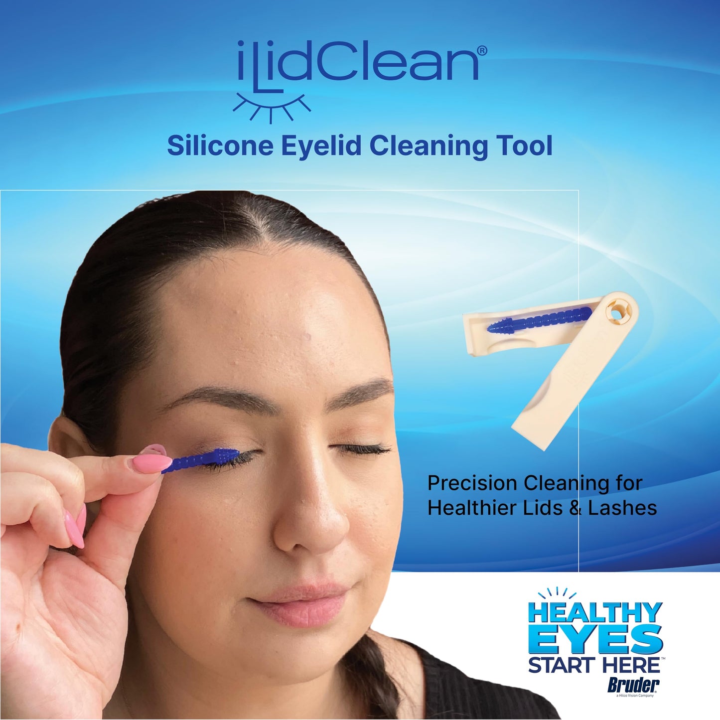 ILidClean Silicone Eyelid Cleaning Tool, Remove Lid Margin Debris Including Waxy Mascara Residue, Lash Gluesbiofilm, Makeup, Reusable, Compact… Beauty & Personal Care Bruder