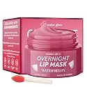 Sundae Glow Lip Mask with Watermelon - Overnight Lip Repair, Intense Hydration & Smoothing - Dermatologist Tested, Korean Skin Care - 95% Natural Beauty & Personal Care Sundae Glow