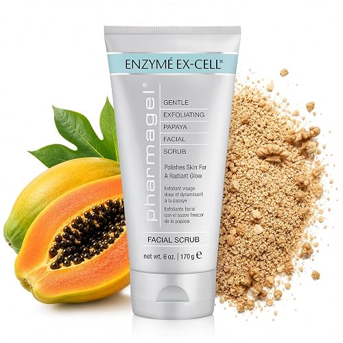 Pharmagel Enzyme Ex-Cell - Gentle Papaya Face Exfoliator Scrub for All Skin Types - 6 Ounces Beauty & Personal Care Pharmagel