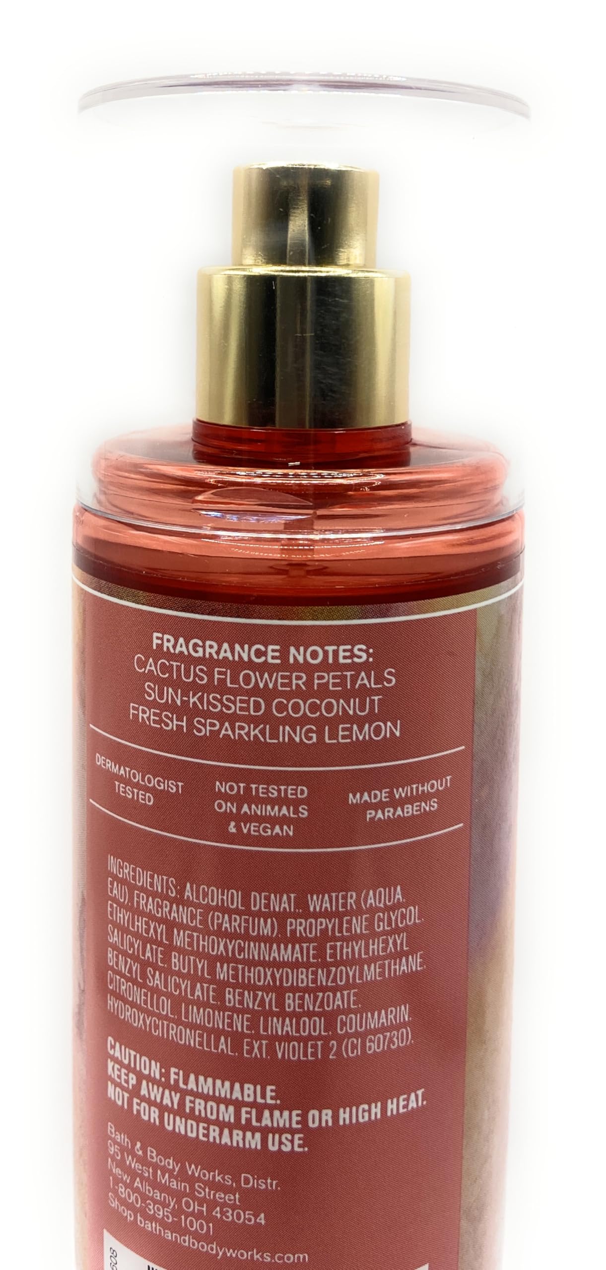 Bath and Body Works Cactus Blossom Fine Fragrance Mist 8 Fluid Ounce Body Spray Diamond Plate Decorative Bottle, Orange (2023 Limited Edition) Beauty & Personal Care Bath & Body Works