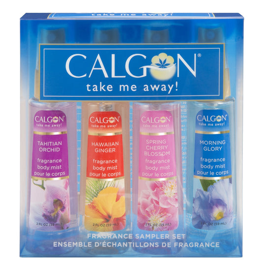 Calgon Take Me Away 4 Pc Gift Set (Refreshing Body Mist 2.0 Oz Of Spring Cherry Blossom Hawaiian Ginger Morning Glory Tahitian Orchid) for Women By 2 Beauty & Personal Care Calgon
