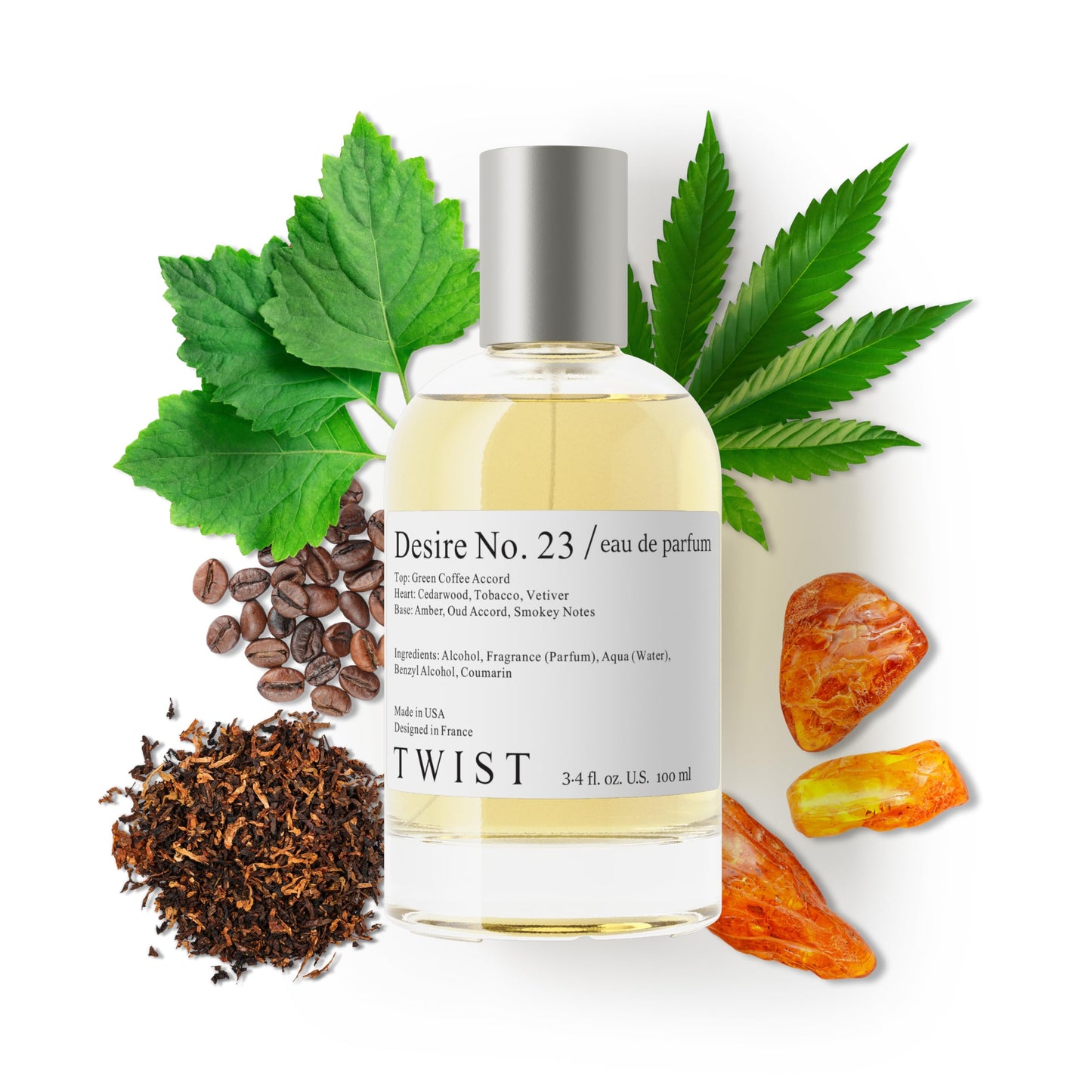 Twist - Desire No. 23 - Eau De Parfum Inspired by Black Afgano, Long-Lasting Perfume for Women & Men, Paraben Free, Vegan, Clean Ingredients Beauty & Personal Care HOUSE OF TWIST