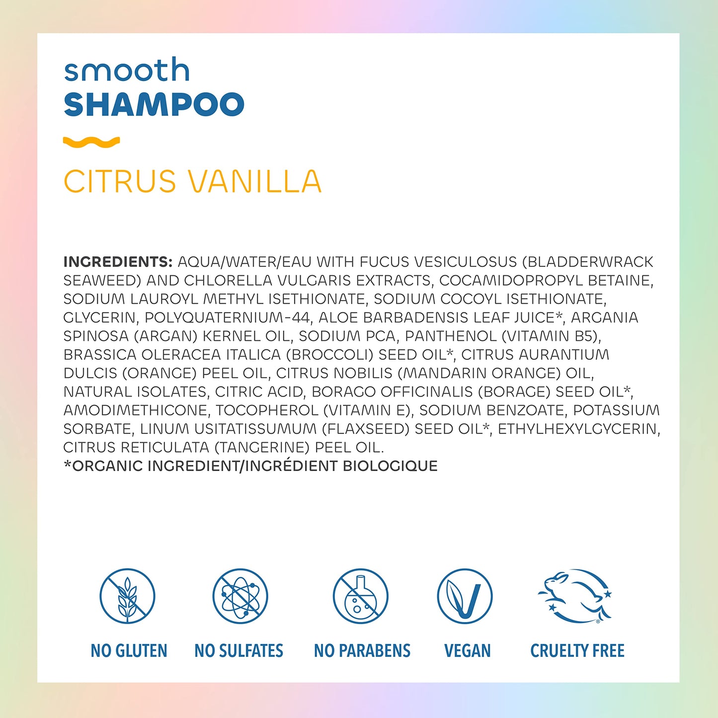 Seaweed Bath Co. Smooth Shampoo and Conditioner Set - Citrus Vanilla - Hydrate With Aloe, Borage Oil, and Broccoli Seed Oil for Sleek, Shiny Hair - 12 Beauty & Personal Care The Seaweed Bath Co.