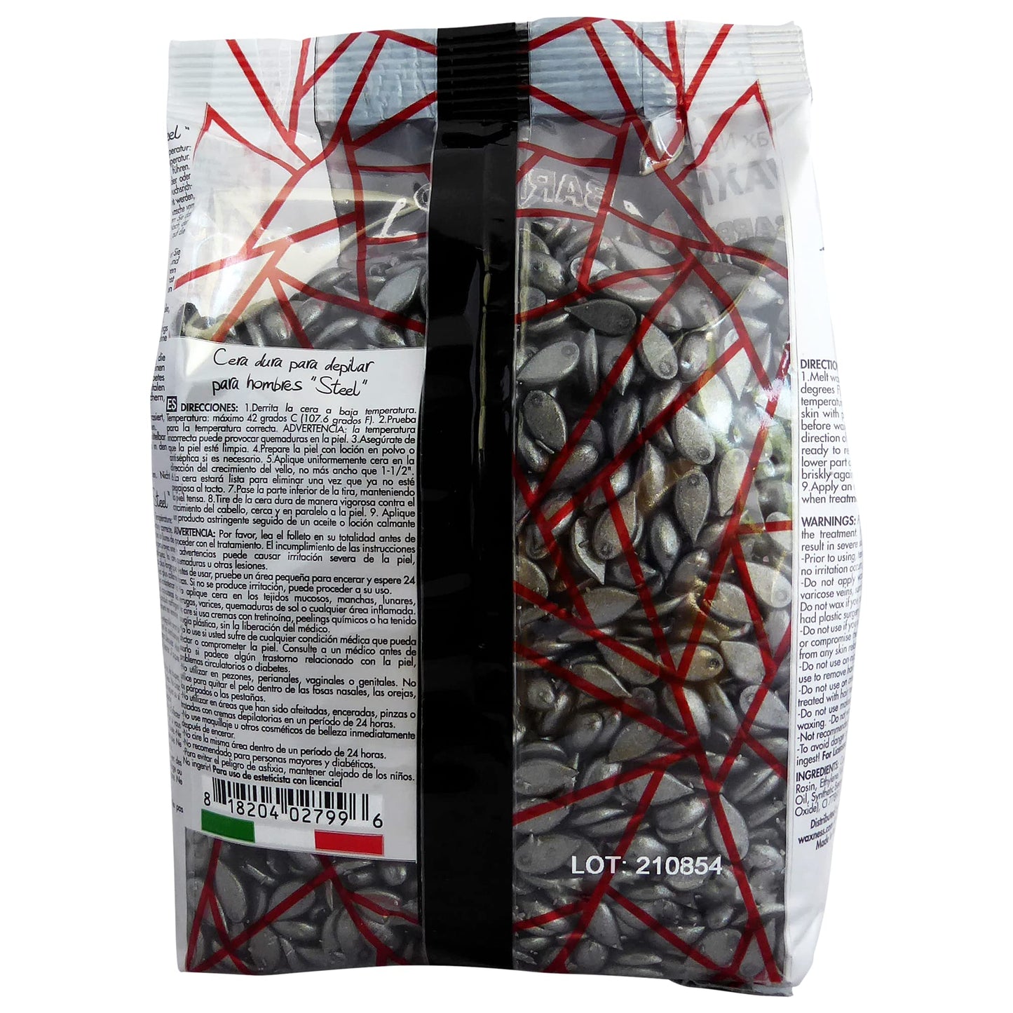 Waxness Barbero Steel Hard Wax Beads 1.1 lb (500 g) - Stripless Hard Wax for Men’s Grooming, Effective on Coarse Hair, Smooth Application Beauty and Personal Care Waxness