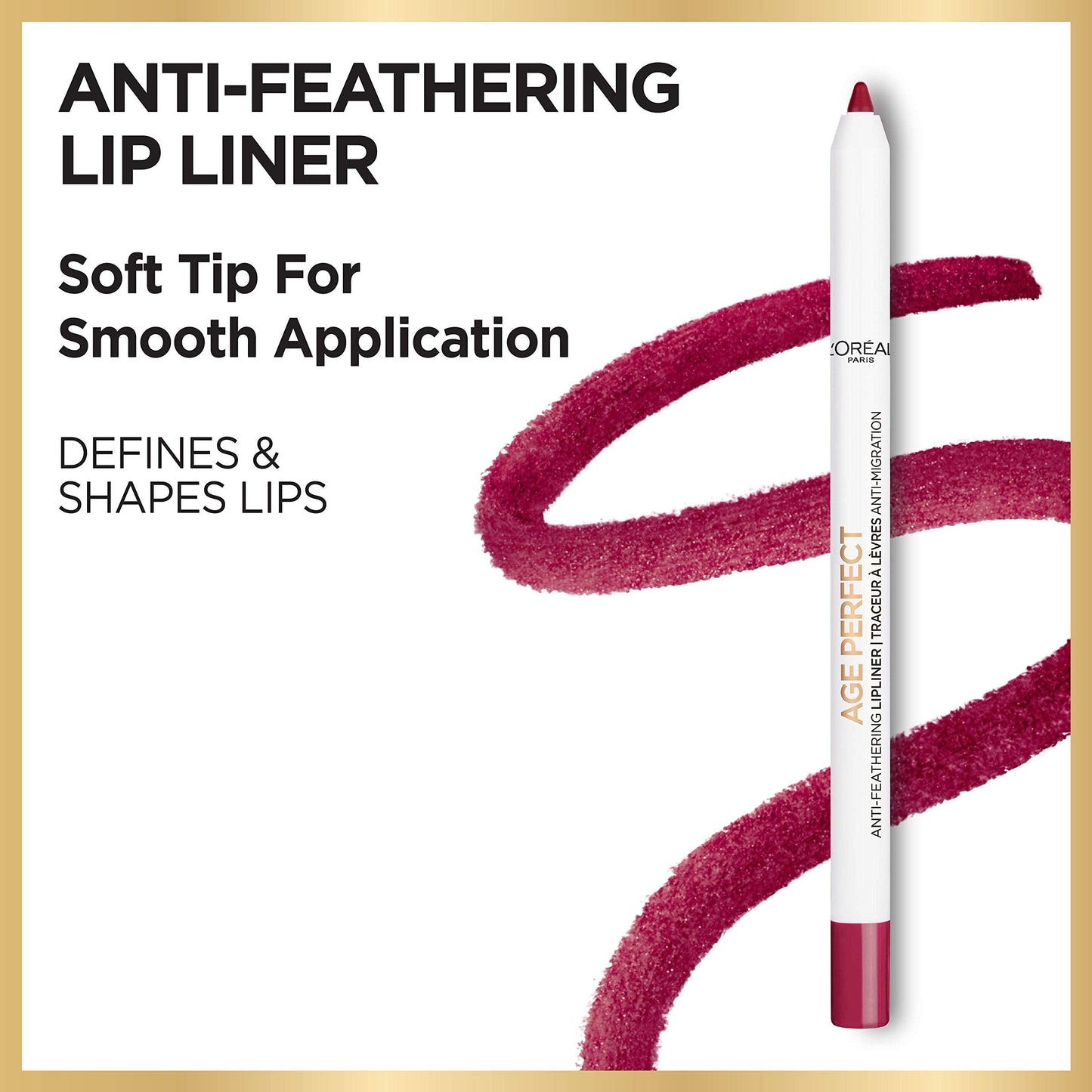 L’Oréal Paris Age Perfect Anti-Feathering Lip Liner, Spiced Nude Beauty & Personal Care L'Oreal Paris