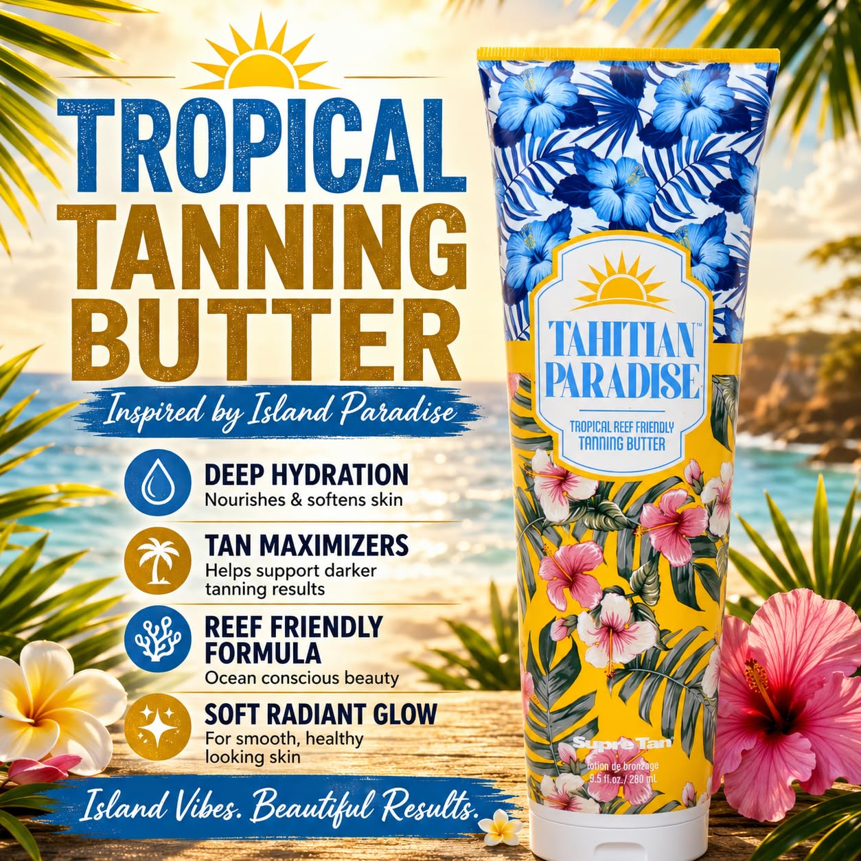 Tahitian Paradise Tropical Reef Friendly Tanning Butter 9.5oz Beauty & Personal Care Supre