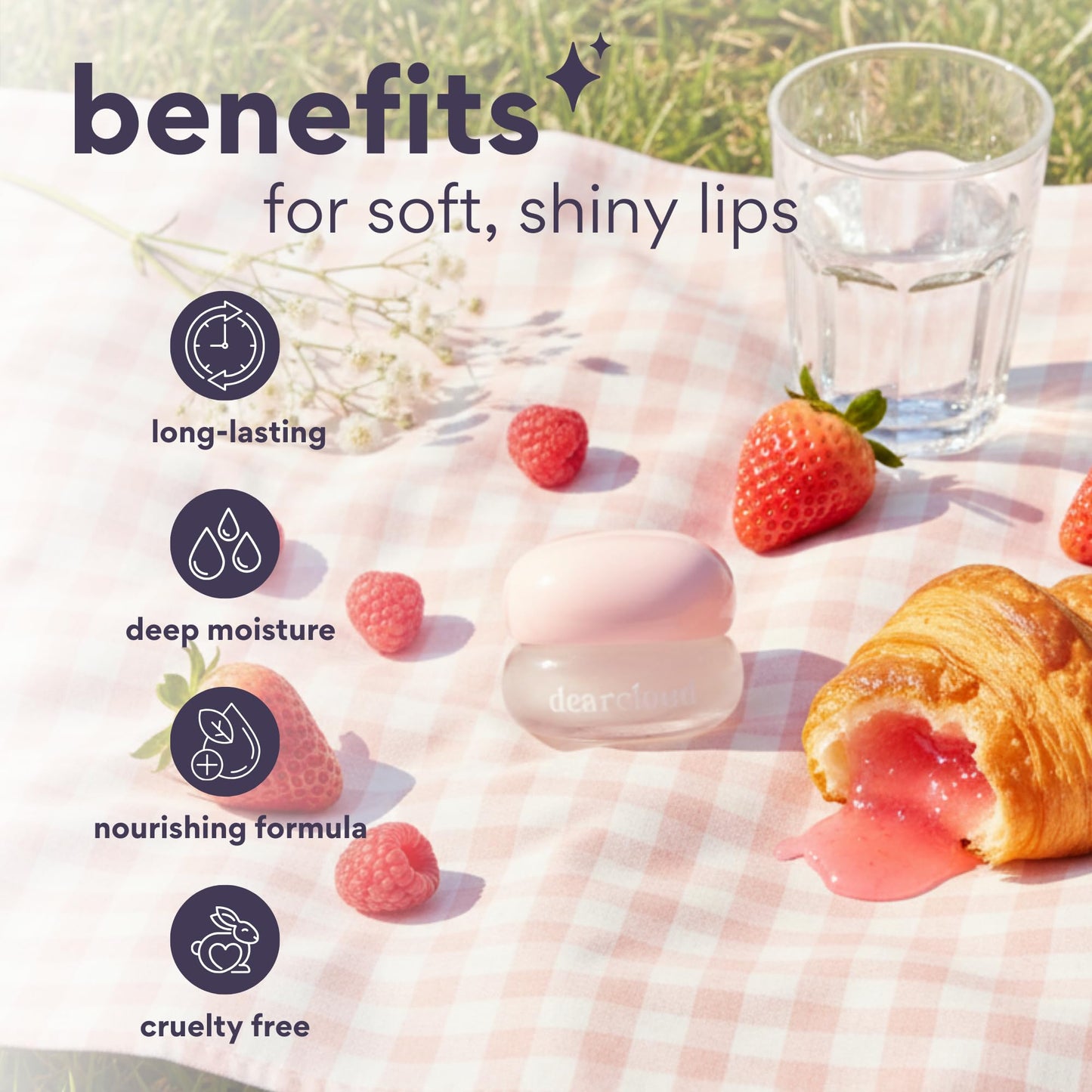 dearcloud Dewy Lip Jam - Lip Balm with Vitamin E (Crystal) Beauty and Personal Care dearcloud