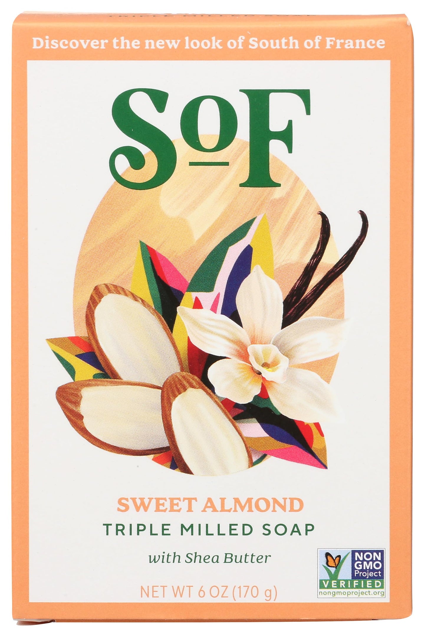 South Of France, Soap Bar Almond Gourmande, 6 Ounce Beauty & Personal Care South Of France