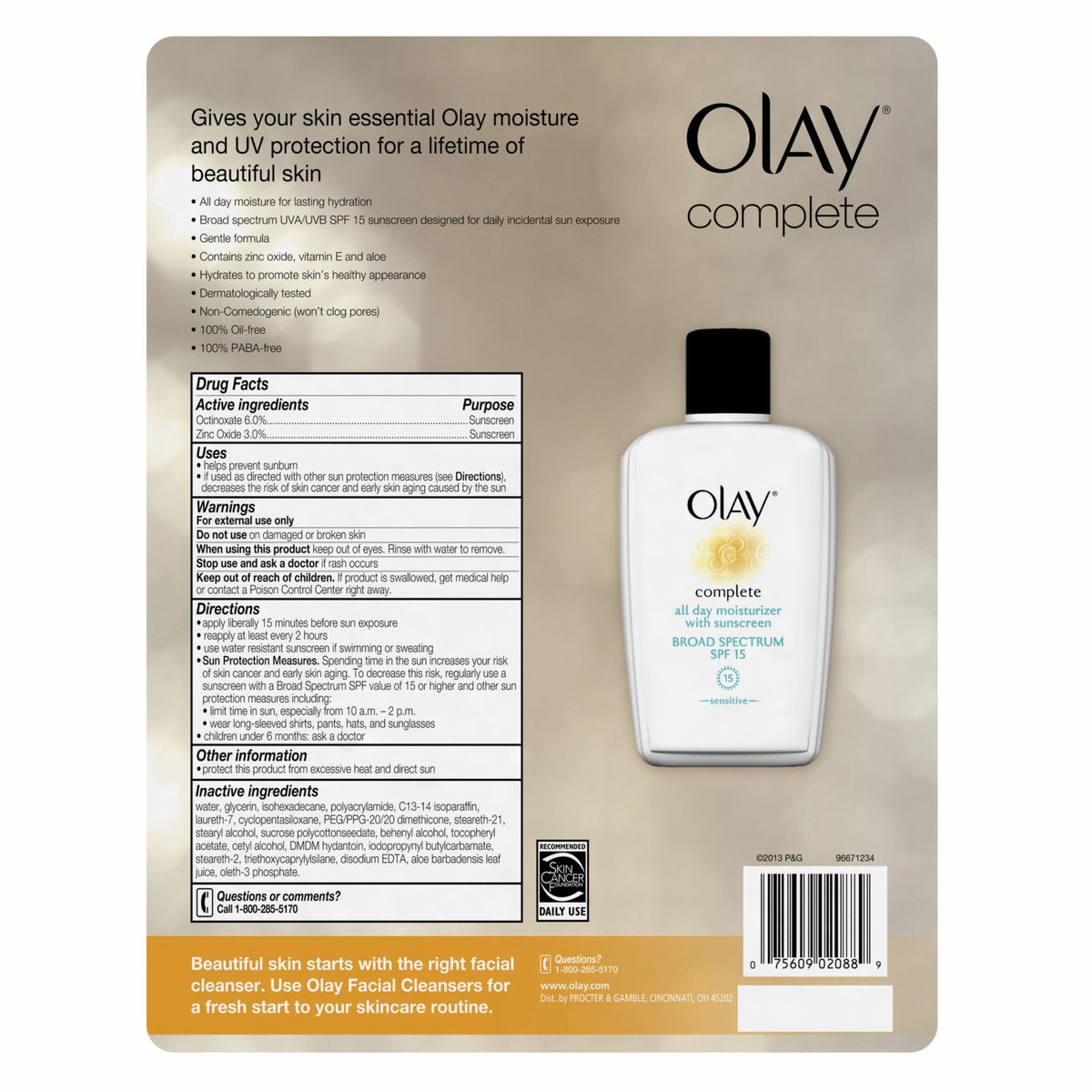 Olay Beauty Fluid Face Lotion with SPF 15-2/6 oz. bottles Beauty & Personal Care Olay