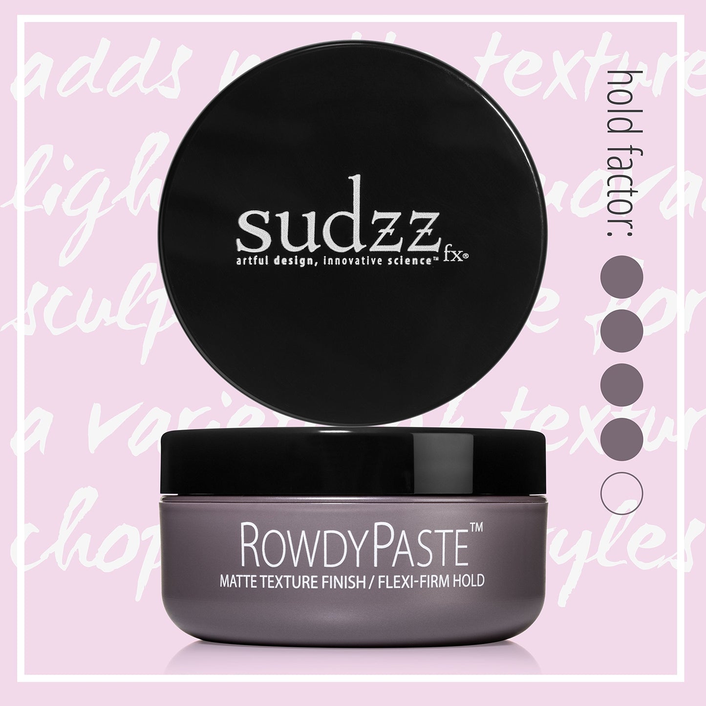 SUDZZFX RowdyPaste Smoothing Cream - Strong Hold Texturizer - Styling for Men & Women - Matte Finish - 2 oz Beauty & Personal Care SUDZZFX