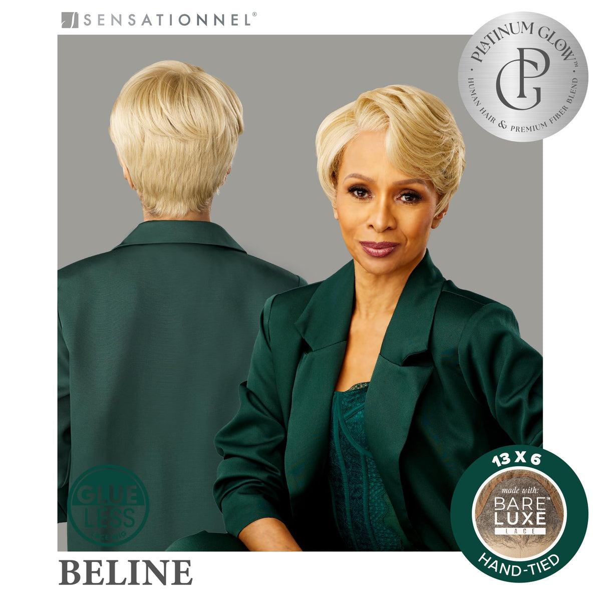 Sensationnel Platinum Glow 13x6 Wig-Beline, LUXEBLONDE