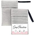 S&T INC. Exfoliating Soap Bag, Bar Soap Pouch for Shower and Bath, 7.6 Inches x 4.5 Inches, Grey, 2 Pack Beauty & Personal Care S&T INC.