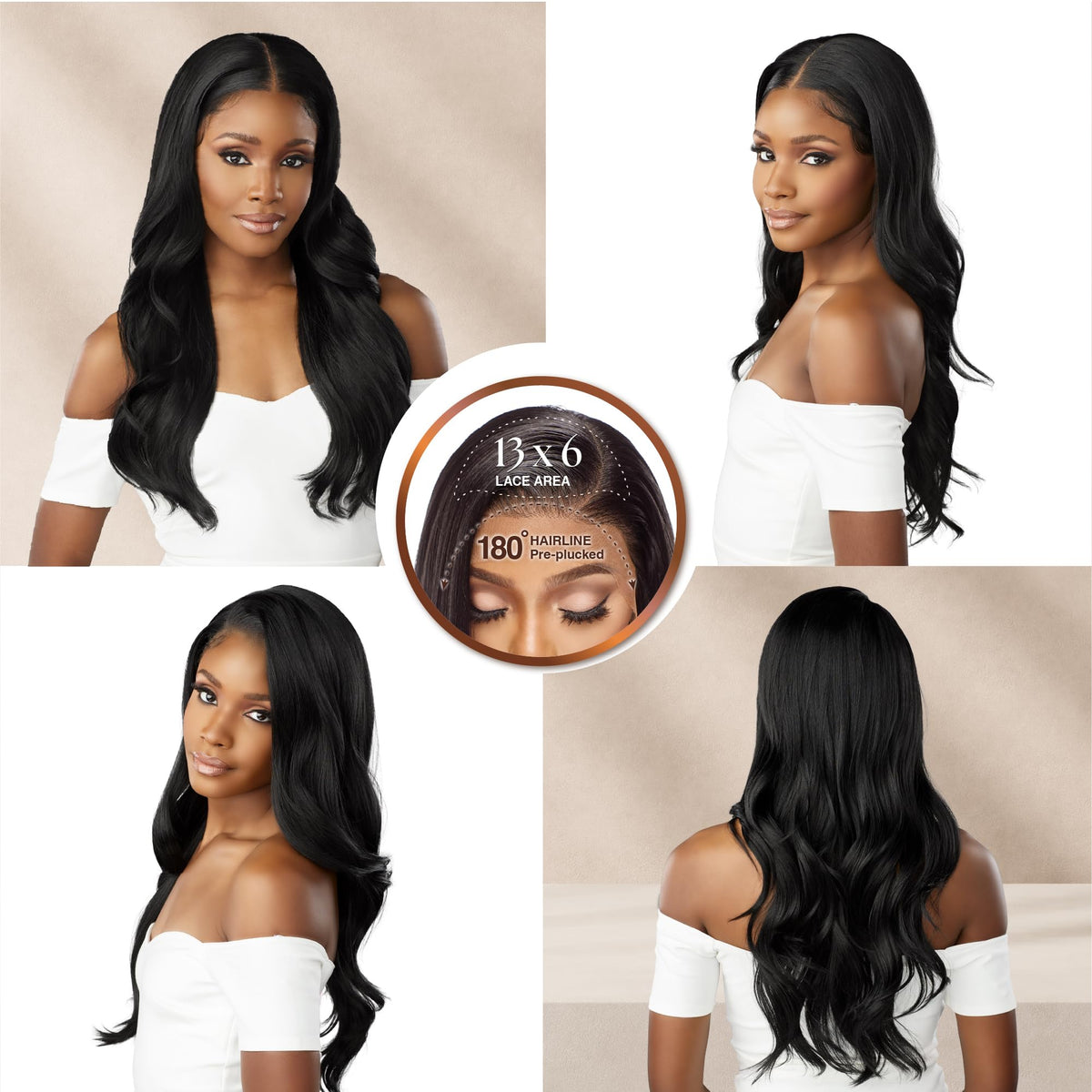 Sensationnel Bare Lace 13x6 Wig-Unit 20, 1B OFFBLACK