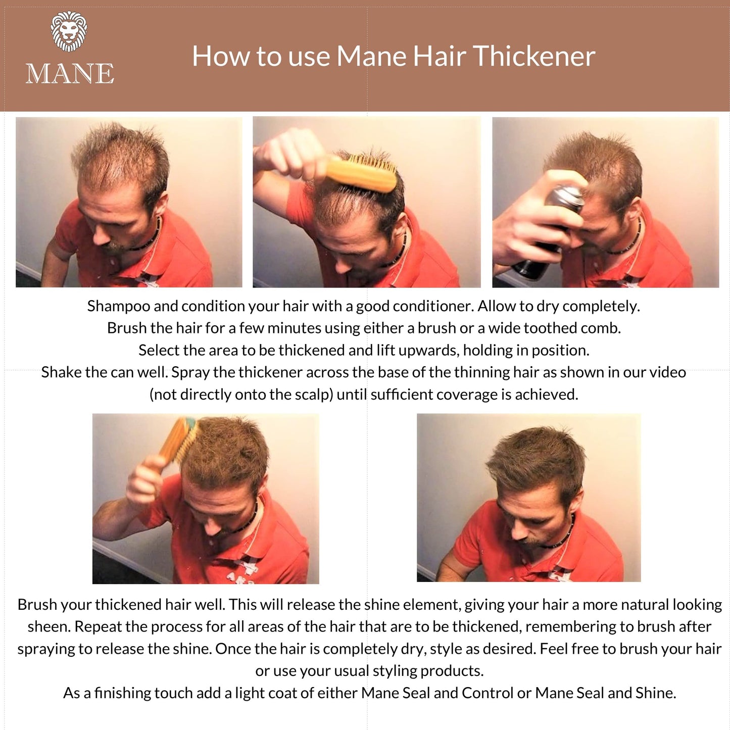 Mane Hair Thickener 200 ml with a Shampoo and Conditioner (Blond) Beauty & Personal Care MANE