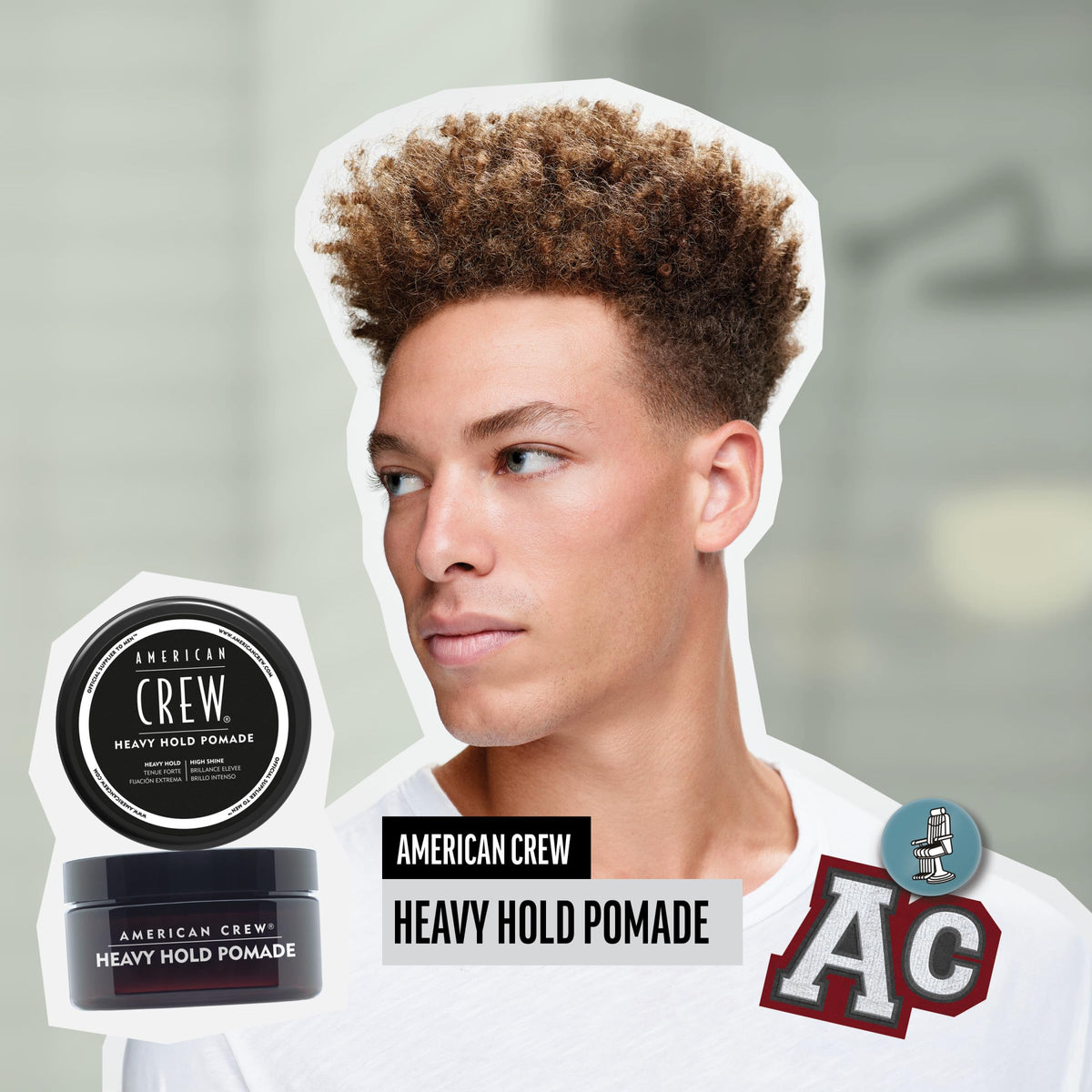 American Crew Men's Hair Pomade, Like Styling Gel with Heavy Hold & High Shine, Stocking Stuffer for Him,3 oz Beauty & Personal Care AMERICAN CREW