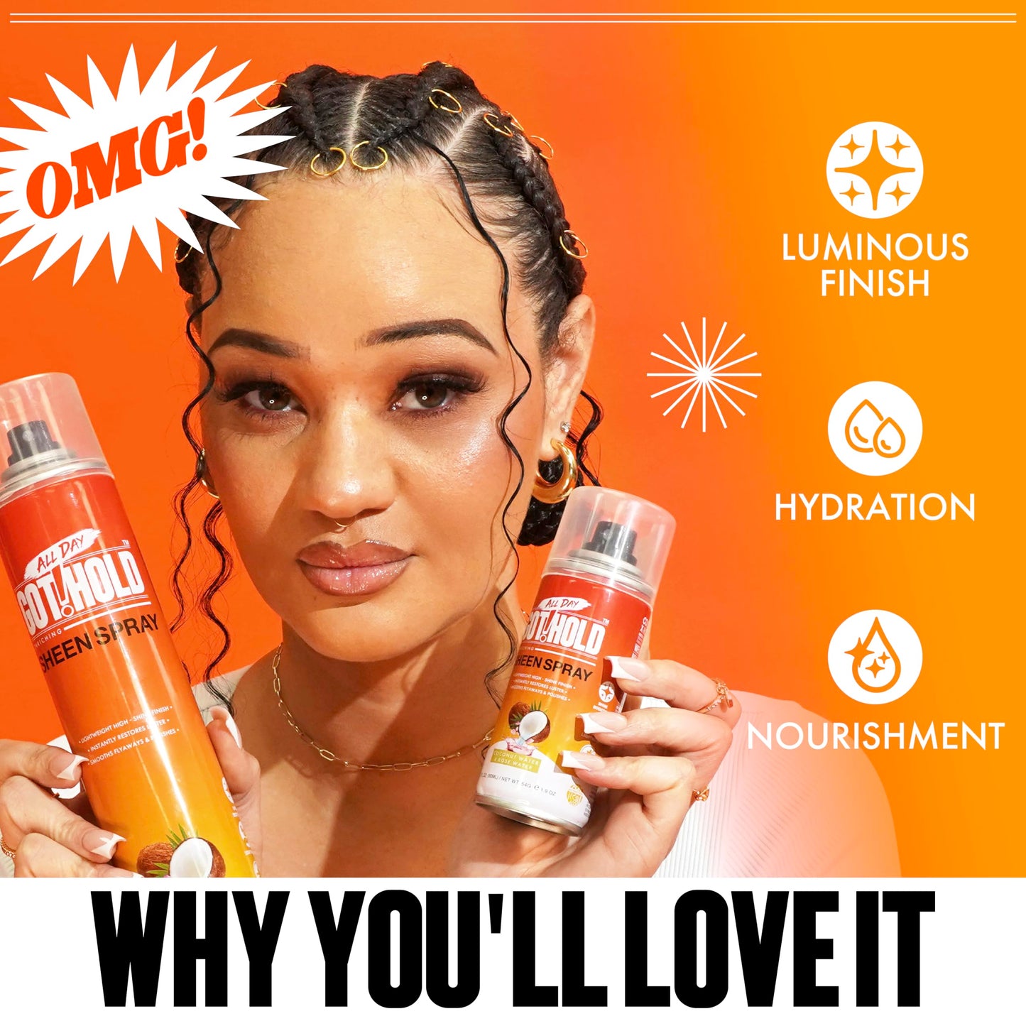 ALL DAY GOT HOLD Hair Styling Sheen Spray 11.97 fl.oz/354ml Beauty & Personal Care ALL DAY GOT HOLD