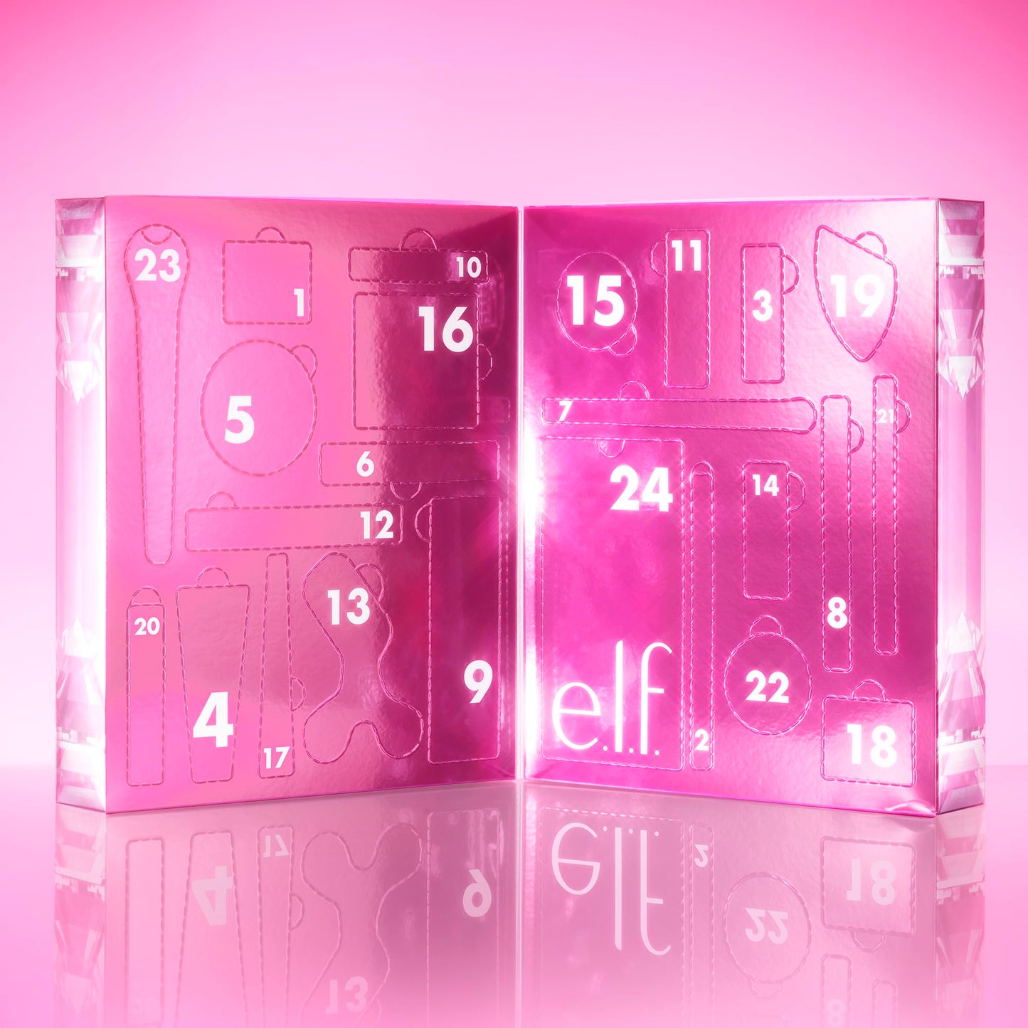 e.l.f. Sleigh the Holidays 24-Day Advent Calendar 2025, Skincare Essentials & Festive Makeup In Limited-Edition Shades, Vegan Beauty & Personal Care e.l.f.