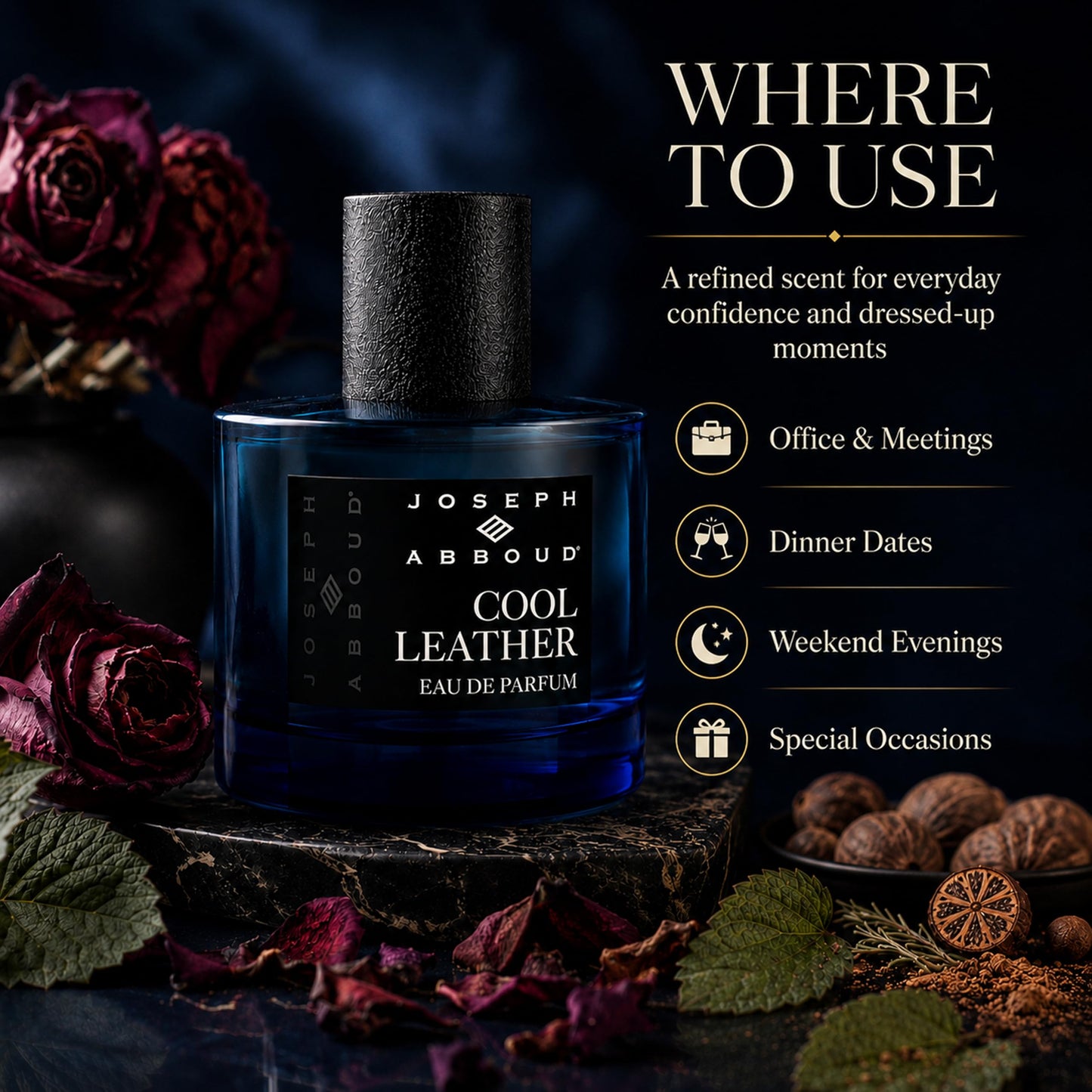 Cool Leather Eau de Parfum for Him, 3.4 fl. oz., by Joseph Abboud Beauty & Personal Care Joseph Abboud