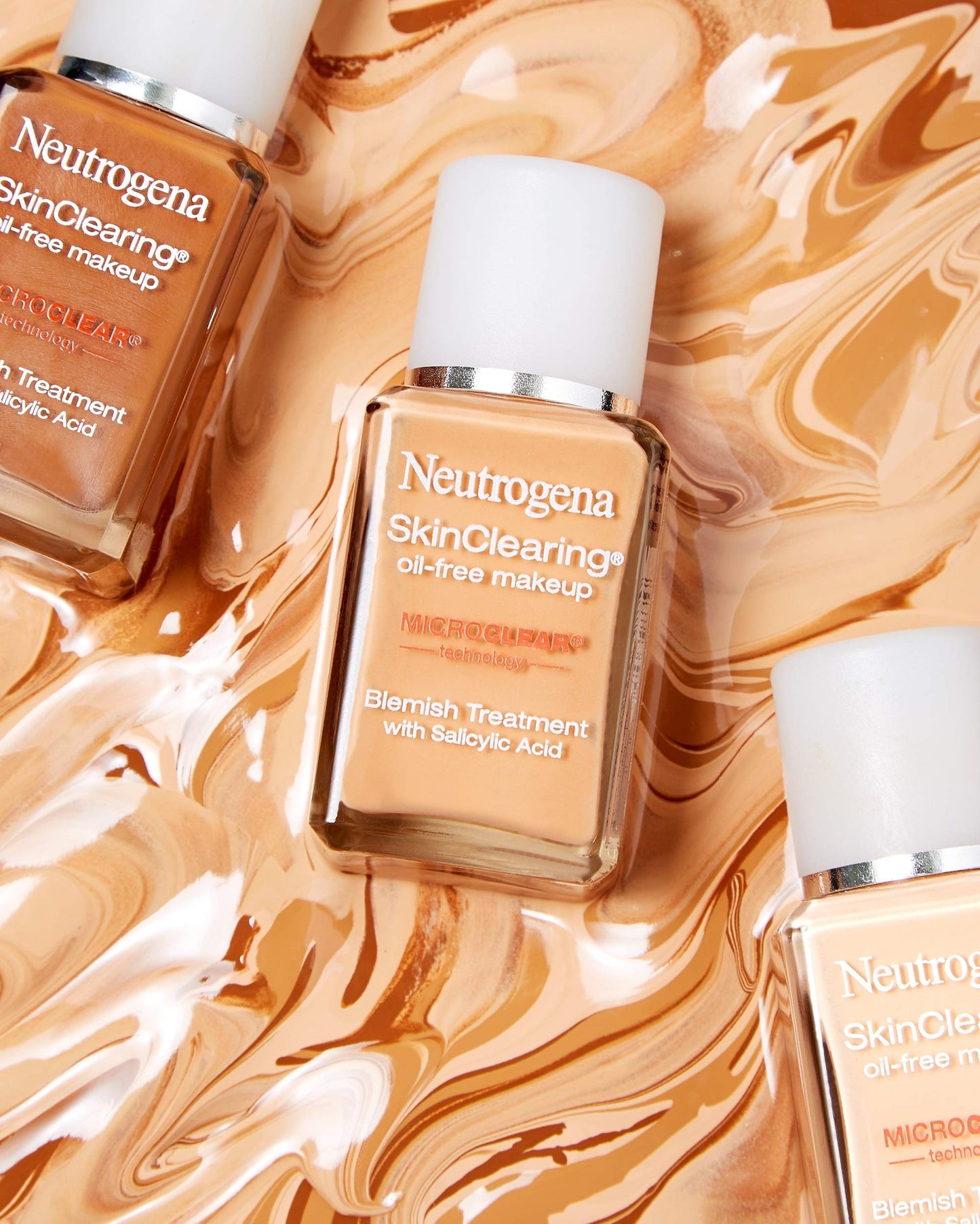 Neutrogena SkinClearing Oil-Free Acne and Blemish Fighting Liquid Foundation with Salicylic Acid Acne Medicine, Shine Controlling, for Acne Prone Beauty & Personal Care Neutrogena