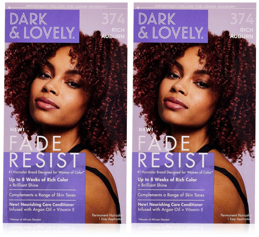 Dark & Lovely Color #374 Rich Auburn (Pack of 2) Beauty & Personal Care Dark and Lovely