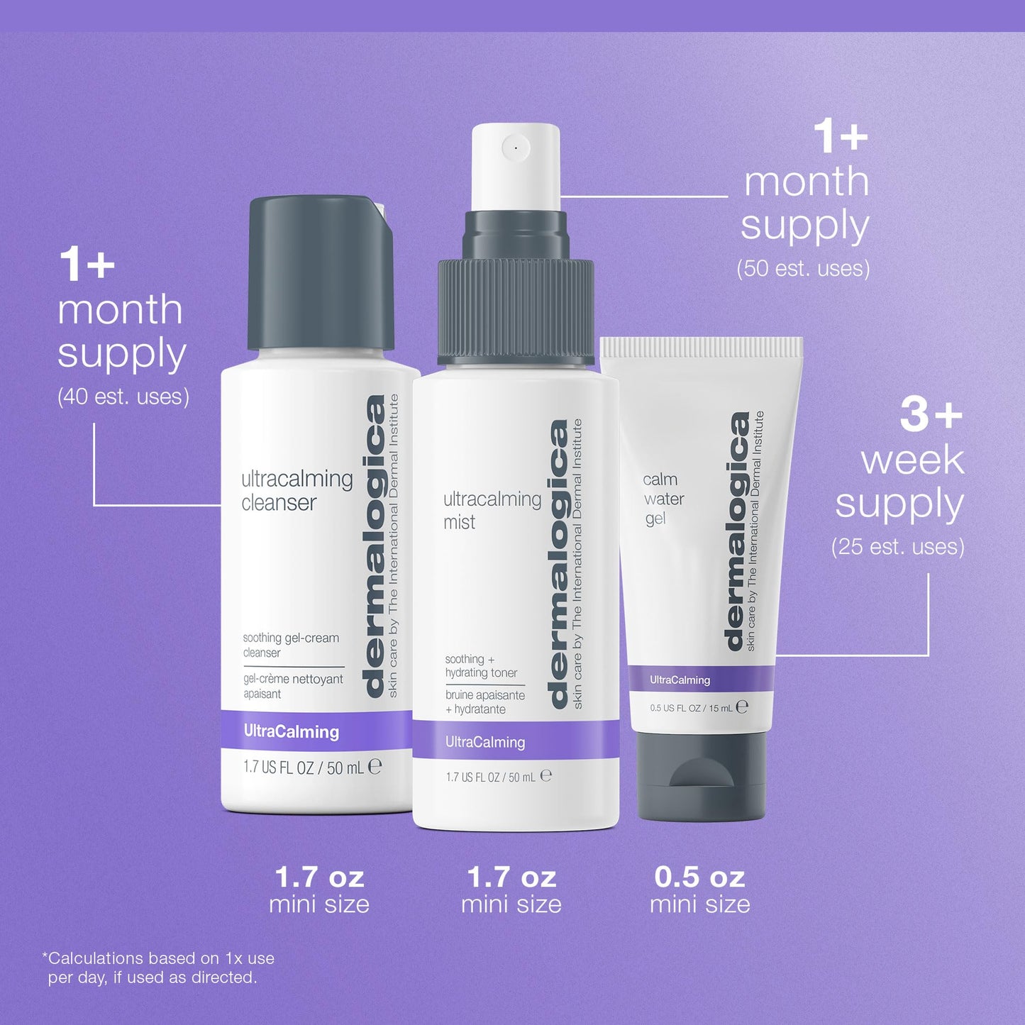 Dermalogica Sensitive Skin Rescue Kit - Set Contains: Face Wash, Toner, and Face Moisturizer - Skin Care To Calm, Soothe and Minimize Irritation Beauty & Personal Care Dermalogica