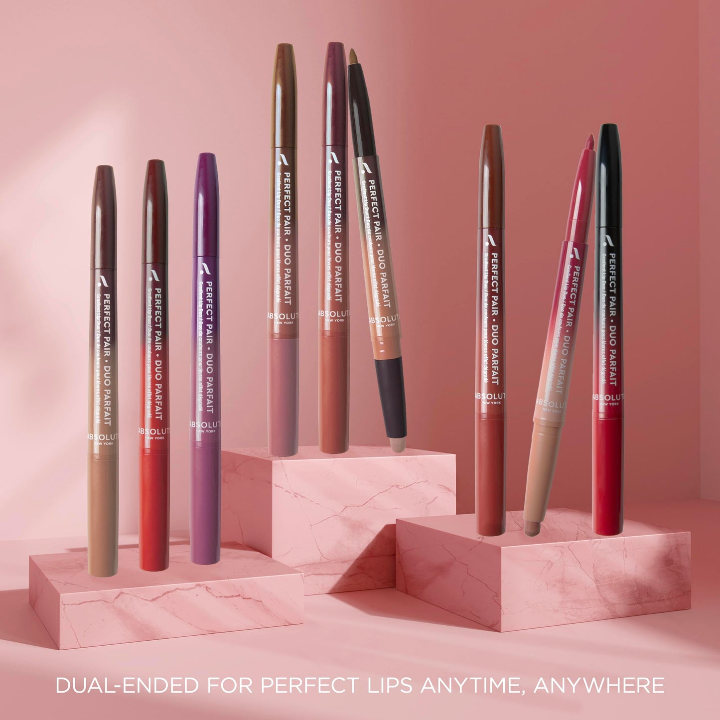 Absolute New York ALD05 Perfect Pair Lip Duo, Fuller and Poutier Lips, Deeper Shade For Lip Contouring, Satin Lipstick and Lip Liner Beauty & Personal Care Absolute New York