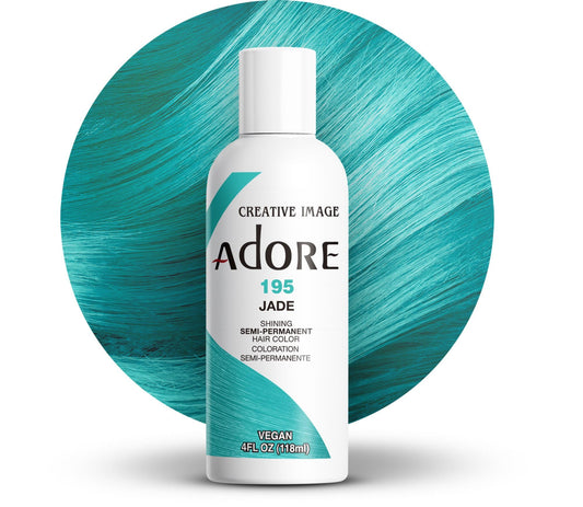 Adore Semi Permanent Hair Color (195 Jade) | Vegan & Cruelty-Free Green Hair Dye | No Ammonia, No Peroxide, No Alcohol | 4 Fl Oz Beauty & Personal Care Adore