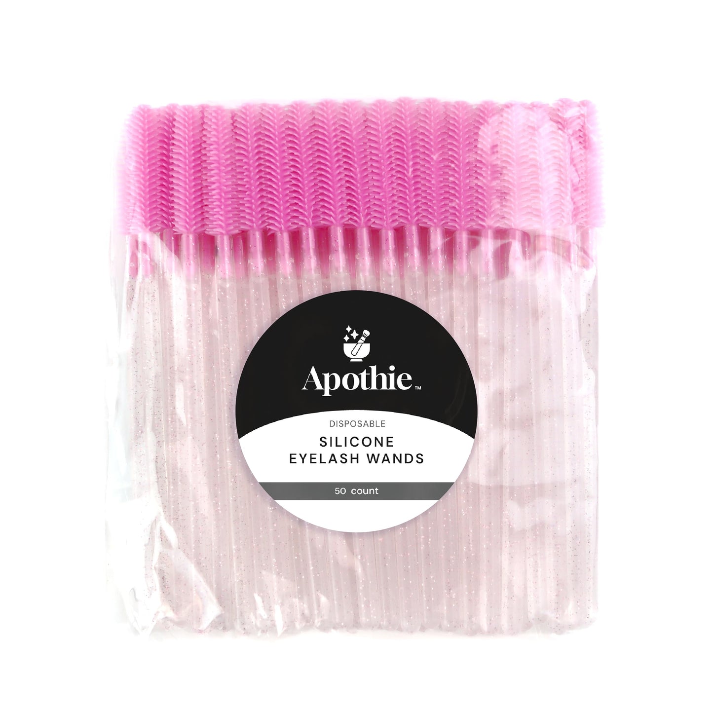 Apothie 50 Pieces Silicone Disposable Mascara Eyelash Wands - Eyebrow & Lash Extension Spoolie Brushes, Comb Separator, Microblading Tool, Applicator Beauty & Personal Care Apothie
