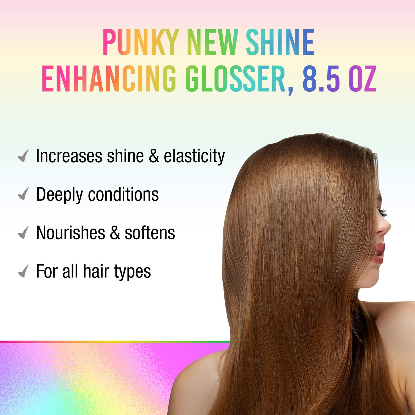 Punky Colour 3-in-1 Clear Hair Gloss Spray - Color Shine Glosser, Long-Lasting Hair Shine & Smooth Glossy Finish, 8.5 fl oz Beauty & Personal Care Punky