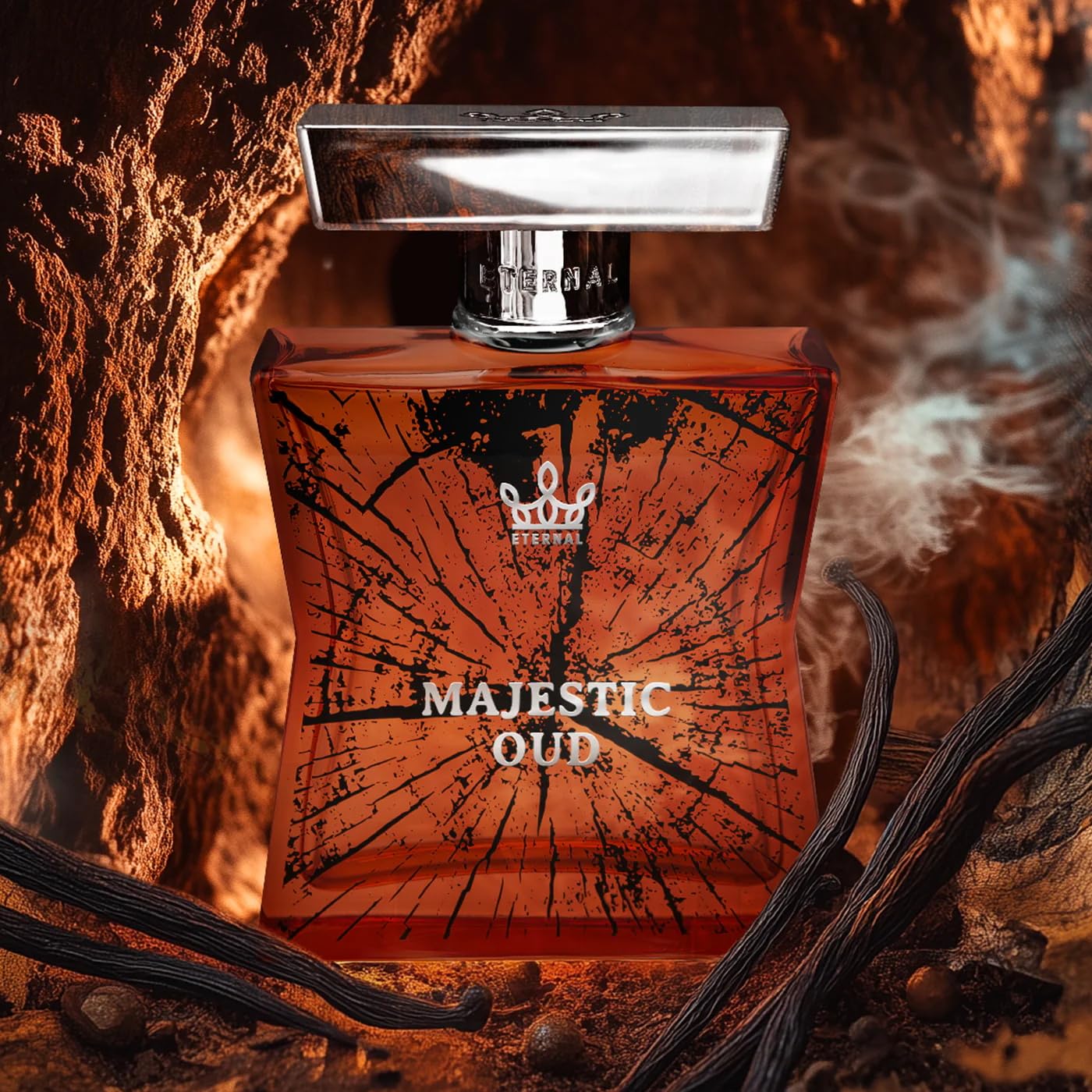 Eternal Fragrance - Eternal Majestic Oud - Inspired by Oud Wood - 3.4 oz (100ml) - EDP - Long-lasting - Vegan - Clean Ingredients - Unisex Perfume Beauty & Personal Care Eternal Fragrance