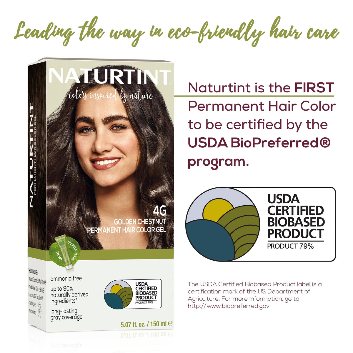 Naturtint 4G Golden Chestnut Permanent Hair Color (Pack of 1), Ammonia Free, Vegan, Cruelty Free, up to 100% Gray Coverage, Long Lasting Results